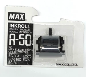 Rodillo de tinta de repuesto Max R50, negro para Max Electronic Check Writer - Imagen 1 de 2