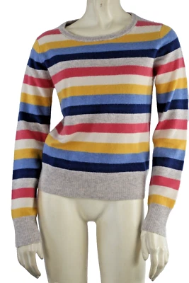 C&C California Cashmere Colorful Striped Crew Neck Sweater Size S - Image 1 of 4