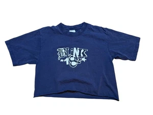 Y2K Blink 182 Cropped Tee Navy Blue Band Logo Small - Bild 1 von 8