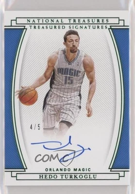 2020-21 National Treasures Treasured Signatures Emerald /5 Hedo Turkoglu Auto - Image 1 of 2