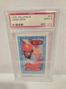 1975 Kellogg's 3-D Super Stars Jorge Orta PSA 9 Mint #14 **Set Break** - Picture 1 of 2
