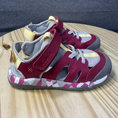 NEW Clarks Girl's Steggy Roar Kids Sandal Pink Size 10.5 M  Comfort Vegan Shoe - Image 1 of 4