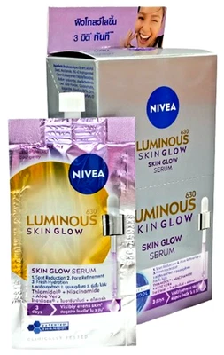 Suero Nivea Luminous 630 Skin Glow tiamidol niacinamida aloe vera 7 ml *6 brillante Foto 1 de 4