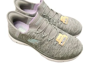 New Skechers  Hands Free Slip-ins Summits Dazzling Haze Gray Womens Size 8 Wide  - Picture 1 of 14