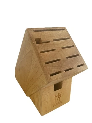 J.A. Soporte de almacenamiento de madera bloque cuchillo madera HENCKELS 10 ranuras Foto 1 de 4