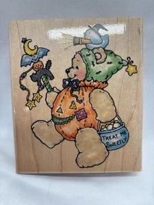 Penny Black Halloween Teddy Bear Rubber Stamp - Treat Me Sweetly - 1222K NEW! - Picture 1 of 6