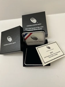 2013 Scouts of the USA Centennial Proof Silver Dollar Box and COA NO COINS - Picture 1 of 9