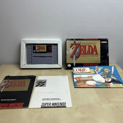 The Legend of Zelda A Link To The Past Super Nintendo SNES Box Manual Map Tested - Image 1 of 4