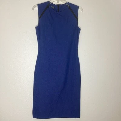 Alexander McQueen McQ Dress Blue & Black Houndstooth Sz 42 (8) - Image 1 of 4