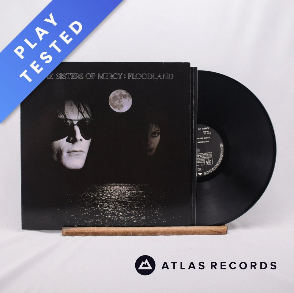 The Sisters Of Mercy Floodland 1-A 1-B Lyric Sheet LP Album Vinyl Record - EX/EX - Image 1 of 4