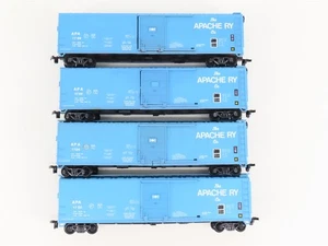 LOT of 4 HO Scale APA Apache Railway 50' Boxcars CUSTOM  - Picture 1 of 5