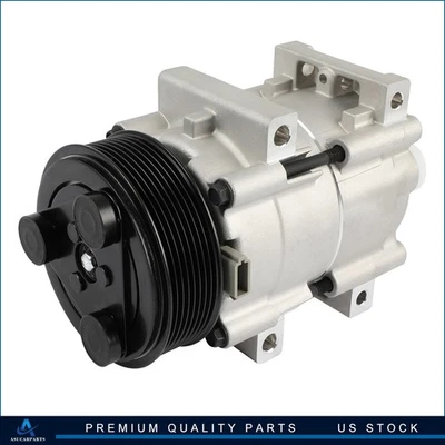 AC Compressor EG159 Fits Ford E-350 Econoline Club Wagon Super Duty E-450 - Image 1 of 4