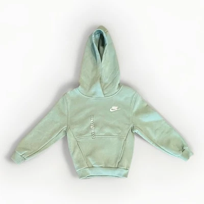 Sudadera con capucha polar Nike Kids Sportswear Club, vapor/blanco, XS, #FD3000-037, nueva Foto 1 de 4
