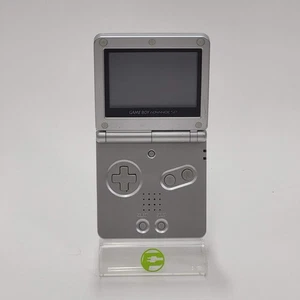 Nintendo Game Boy Advance SP Handheld-Spielkonsole AGS-001 Platin Silber - Bild 1 von 10