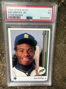 PSA 1 Ken Griffey Jr 1989 Upper Deck #1 RC Rookie - Picture 1 of 2
