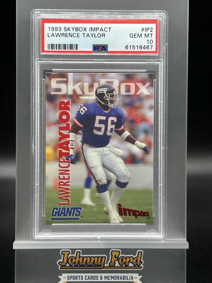 1993 SkyBox Impact #230 Lawrence Taylor PSA 10 Gem Mint - Image 1 of 2