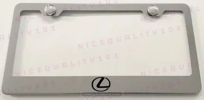 Lexus F Sport Stainless Steel Chrome Finished License Plate Frame Rust Free - Image 1 of 4