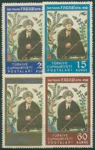 Türkei 1950 100. Todestag von Abu Nasr Muhammad al-Farabi 1266/69 postfrisch - Picture 1 of 1