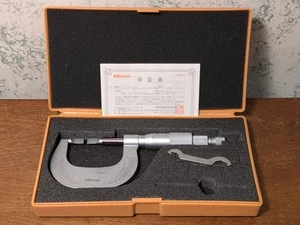 MITUTOYO 0-1 Inch BLADE MICROMETER NO 122-125 w/ CASE - LOT2e - Picture 1 of 12