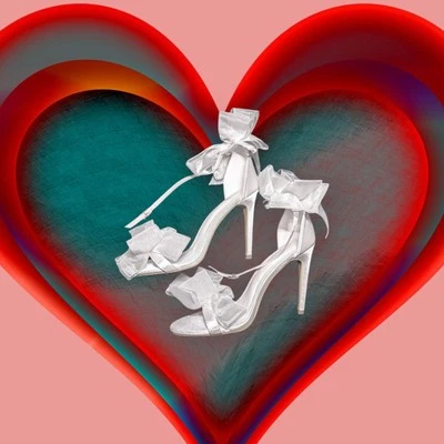 WEDDING BRIDAL Shoes WHITE Satin High Heels CHIFFON BOW STILLETOS Size 7 Womens  - Image 1 of 4