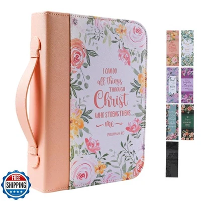 Bible Cover Case for Women PU Leather Woman Book Carrying Bag Bib - image 1 of 4