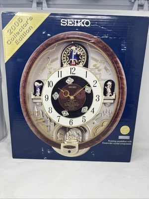 Seiko Melodies In Motion 2006 Collectors Edition Swarovski Crystal Clock READ! - Image 1 of 4