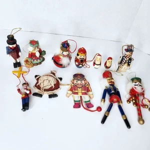 Lot of 12 Vintage Small Christmas Tree Hanging Ornaments - Unique Decor - Picture 1 of 7