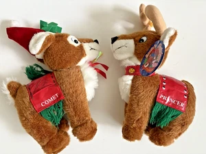 Weihnachtsmann Rentier Zuckerhut 2 Plüsch Hirsch Tänzer Komet 12 Zoll Puppen - Bild 1 von 6