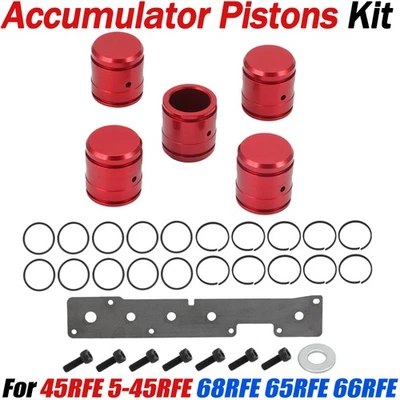 For 45RFE 5-45RFE 68RFE HD Billet Accumulator Pistons 5-Hard Anodized W/HD Plate - Image 1 of 4