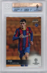 BGS 9 #02/25 2020-21 Stadium Club Chrome Pedri Orange Refractor RC UEFA #26 - Bild 1 von 2