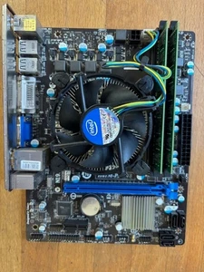 MSI H61M-P31/W8 MAINBOARD + i7-2600 2,4GhzCPU + LÜFTER + 16GB RAM COMBO - Bild 1 von 3