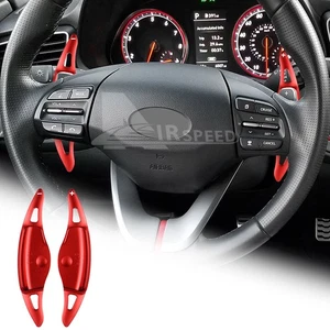 For Hyundai IONIQ KONA 2018-2020 Steering Wheel Paddle Shifter Extension Red - Picture 1 of 10