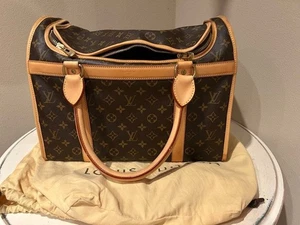 Louis Vuitton Sac Chien 40 Portaperros Porta Mascotas Porta Perros TJ1100 Bolsa Antipolvo Z6 - Imagen 1 de 20