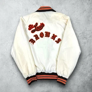 Rare Vintage 70s St. Louis Browns Baseball Snap Jacket Size Medium MLB - Bild 1 von 10