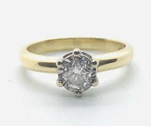 18ct GOLD DIAMOND SOLITAIRE RING 750 LADY ENGAGEMENT 0.40 TCW EXCELLENT CLEAN K+ - Picture 1 of 11
