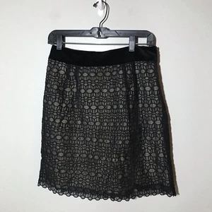 Milly of New York Seide Samt schwarz knielanger Rock 8 elegant Cocktail feminin - Bild 1 von 8