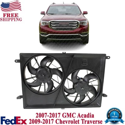 Radiator Cooling Fan For Chevrolet Traverse 2007-2017 GMC Acadia 2009-2017 - Image 1 of 4