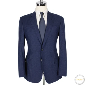 NWOT CURRENT Giorgio Armani Blue Wool Soft Tweed Italy 2Btn Jacket 40R - Picture 1 of 6
