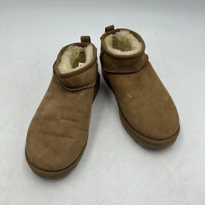 Stivali UGG classici ultra mini donna taglia 8 castagno scamosciato pelle di pecora scarpe invernali - Foto 1 di 8