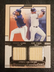 2002 Flair Mike Piazza Roberto Alomar Power Tools Dual Bat Relic HOF's - Fleer - Picture 1 of 5
