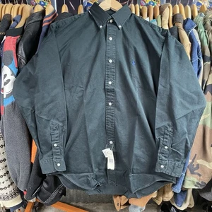 Polo Ralph Lauren blu etichetta Blake camicia abbottonata nera taglia M nuova con etichette - Foto 1 di 8
