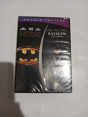 Batman / Batman Returns Double Feature DVD Superhero Movie Michael Keaton NEW - Image 1 of 3