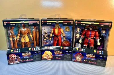 Juguetes Jada 2024 - Juego completo Ultra Street Fighter 2 Wave 2 - KEN, M. BISONTE Y DHALSIM Foto 1 de 4
