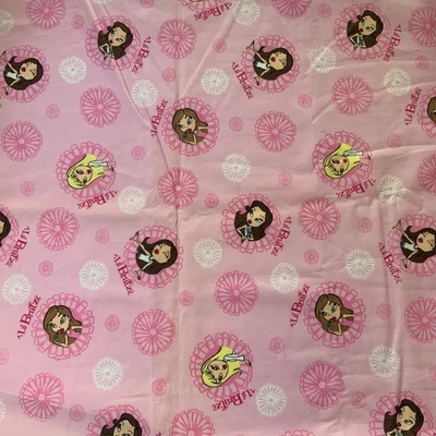 Vtg Fabric Print Lil Bratz Dolls Pink  Springs Industries 2004 MGA 4 yd x 44 - Image 1 of 4
