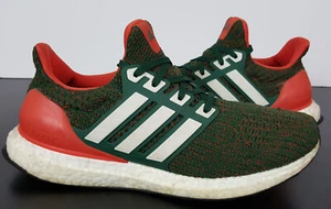 ADIDAS ULTRABOOST 4.0 MIAMI HURRICANES RUNNING SHOES GREEN RARE EE3702 (SIZE 7) - Picture 1 of 13