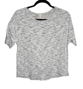 Lululemon Women's Run It Out Tee Tiger Space Dye Black White Size 6 - Picture 1 of 4