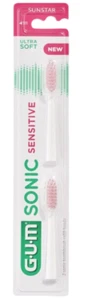 GUM Sonic Sensitive 2 Ersatzbürsten ultra soft Schallzahnbürste Activial Sonic - Bild 1 von 1