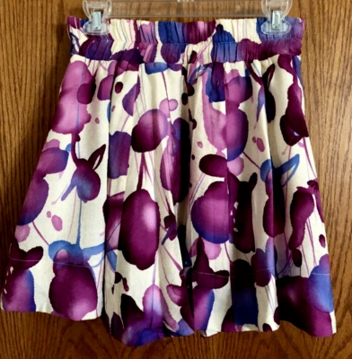 Falda Twenty One Multicolor Estampado Abstracto Sobre la Rodilla Cintura Elástica Mujer Talla S Foto 1 de 4