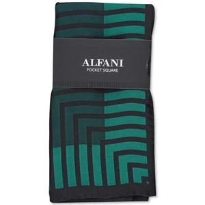 Alfani Hombre Geométrico Seda Bolsillo Cuadrado Hunter OS B4HP - Imagen 1 de 1