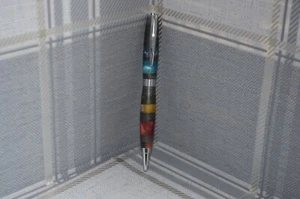 #5. Handgefertigte "Allsorts" Harz Rohling und Chrom Beschläge & schwarze Tinte Mine - Bild 1 von 7